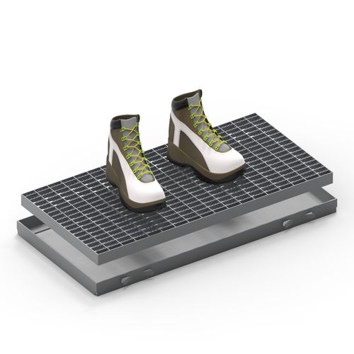 Boot scraper grating - NAGÉV RÁCS Kft. / NAGÉV GRATINGS LTD. - metal / stainless steel / pressed