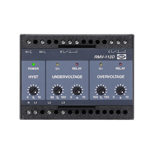Over-voltage protection relay - RMV-112D - DEIF - under-voltage / three-phase / motor