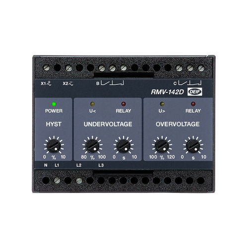 Over-voltage protection relay - RMV-142D - DEIF - under-voltage / three-phase / single-phase