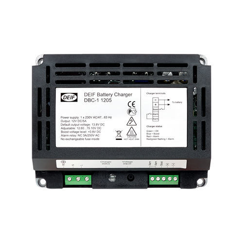 DIN rail-mounted battery charger - DBC-1 - DEIF - multi-chemistry / dry / automatic
