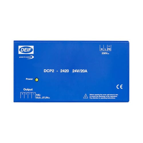 DIN railmounted battery charger DCP2 series DEIF lead / automatic