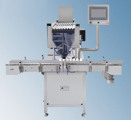 Tablet counting and filling machine - nk tcf 30 - N.K. INDUSTRIES - capsule / flask / for plastic bottles