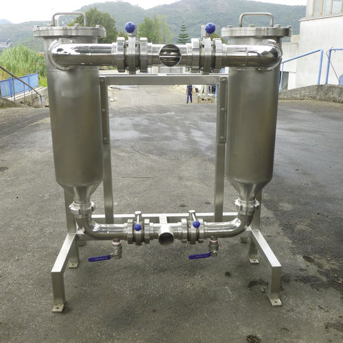 Liquid food products and beverage filter - Agromeccanica srl - double-basket / cartridge / magnetic