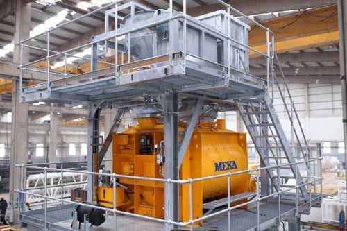 Stationary concrete batching plant - K140 - MEKA Crushing Screening and Concrete Batching Technologies - compact / continuous