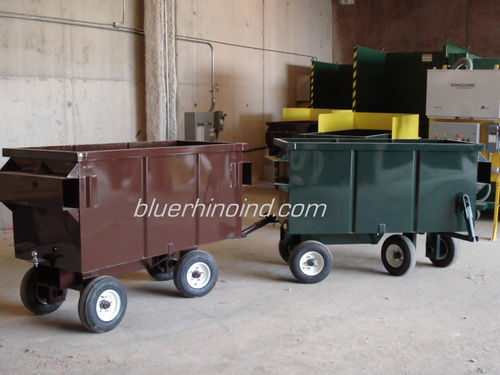 Transport cart - Blue Rhino Industries of America - waste / with swivel casters
