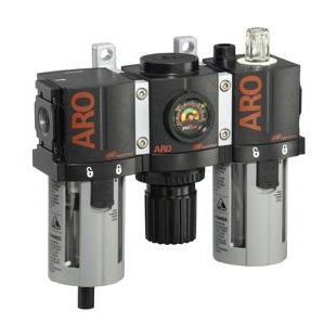 Air filter-regulator-lubricator - 1500   - ARO, Ingersoll Rand - compressed air / polycarbonate