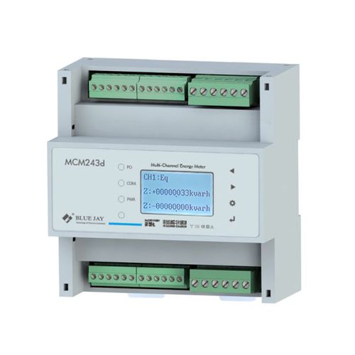 Three-phase electric energy meter - MCM243d - Chongqing Blue Jay Technology Co. Ltd - DIN rail / RS-485 / residential