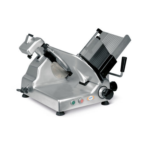 Gravity slicing machine - 9300 G - ABM company S.r.l. - meat / manual / circular blade