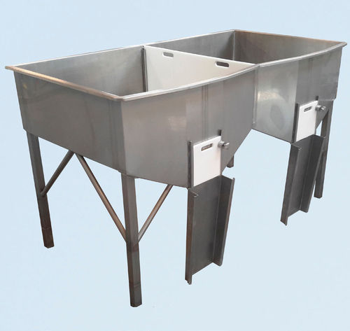 Feed tank - Boleto - for fish / stainless steel / open