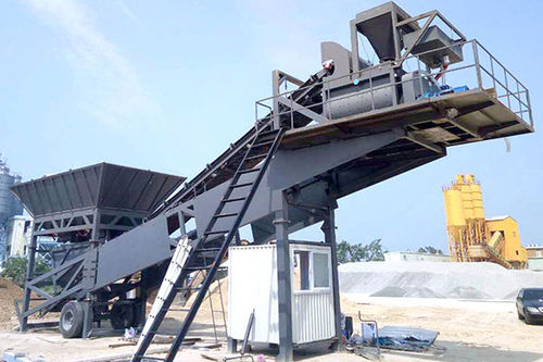 Mobile concrete batching plant - YHZS35 - Henan YCZG Machinery Manufacture Co.Ltd - compact / automatic / 2-axis