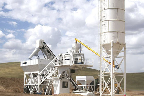 Mobile concrete batching plant - YHZS series  - Henan YCZG Machinery Manufacture Co.Ltd - compact / 2-axis