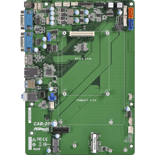 Micro-ATX motherboard - CAB-201 - ASRock Industrial - pico-ITX / Intel® Apollo Lake / SATA3