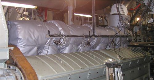 Removable insulation blanket - FEM series - Firwin Corp. - exhaust / motor / metal wire