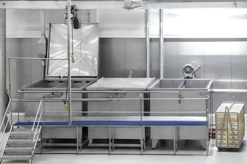 Fish blancher - Hermasa - Cannin Technology - steam / stainless steel
