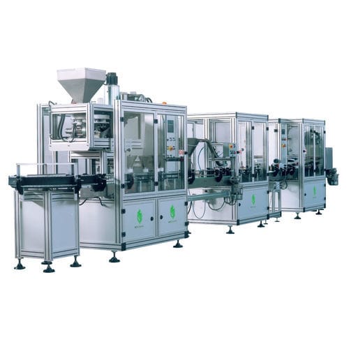 Automatic filler-capper-labeler - RTS-12-PG - M.C.Z. AUTOMAZIONI - for granulates / for powders