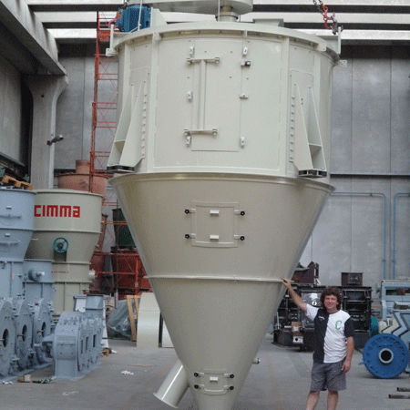 Air classifier - AERVORTEX - CIMMA - particle / centrifugal / for grinding processes