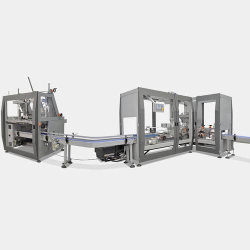 Vertical tray forming machine - SKY - DM PACK - motorized / hot-melt glue / carton
