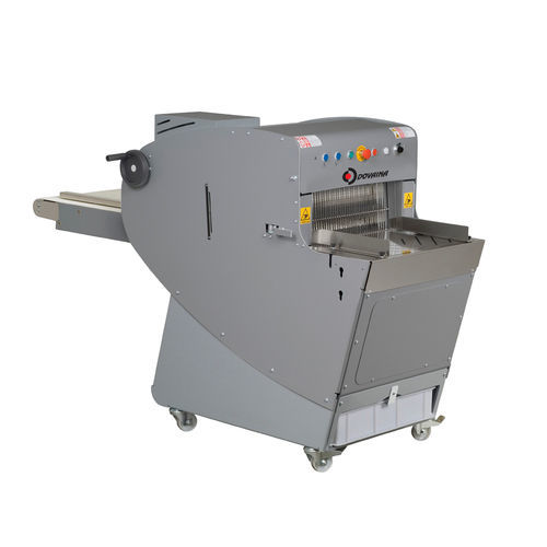 Reciprocating blade industrial bread slicer - DP-20 - DOVAINA UAB - with belt conveyor