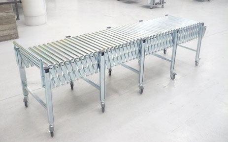 Roller conveyor - G.F.T. AUTOMAZIONI - horizontal / extendable / non-motorized