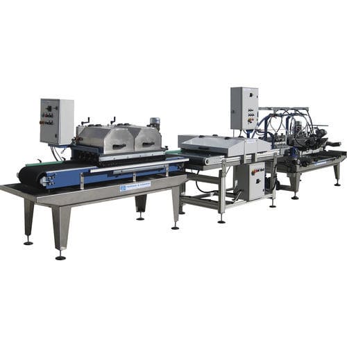 Rotary blade cutting line - COMPACT LINE SQUARE  - Ferrari & Cigarini srl - for stone / for bricks / beveling