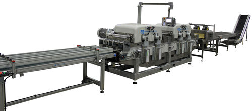 Rotary blade cutting line - MTM 700/4 - Ferrari & Cigarini srl - for ceramics / for bricks / for industrial applications