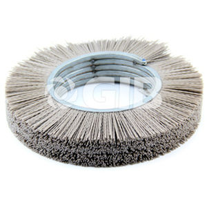 Cylindrical spiral brush - GOLDEN INDUSTRIAL BRUSH - cleaning / aluminum