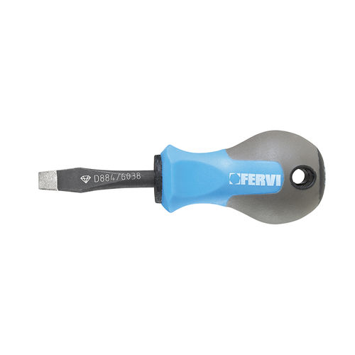 Flat screwdriver - D884/6038 - FERVI - stubby