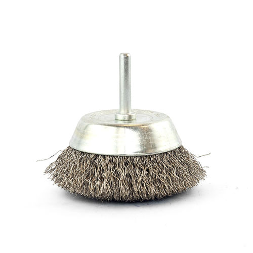 Cup brush - STG050 - FERVI - finishing / steel / with shaft