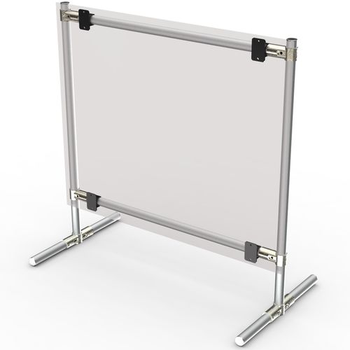 Droplet guard protection screen - FHW1DR-800x800 - MayTec - for reception areas / mobile