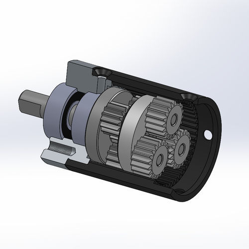 Epicyclic gear reducer - D28STE2 - Tornomatic Pontirolo srl - coaxial / solid-shaft / two-stage