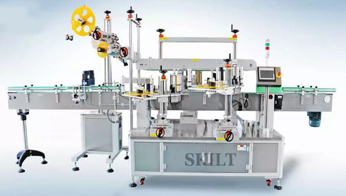PLC-controlled labeling machine - DPM-DLM-SLM-A - skiltpack - for bottles / top