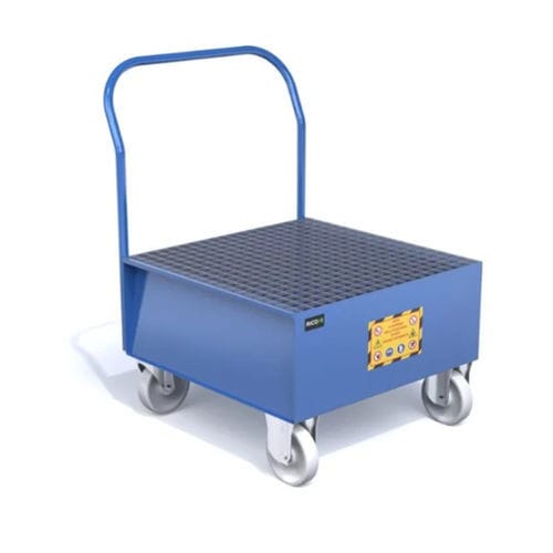 Drum spill pallet - CV100R - Ricomi srl - 1-drum / galvanised steel / with galvanized grid