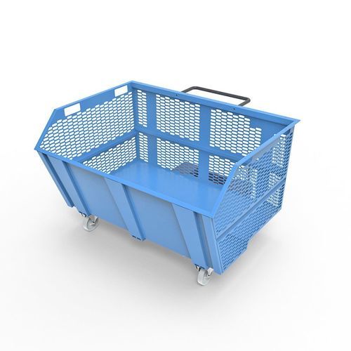 Steel waste container - LT1600R series - Ricomi srl - side-loading / industrial waste / wire mesh