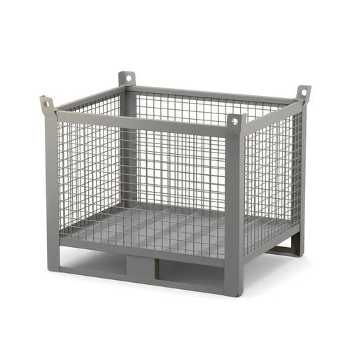 Custom mesh cage - Contenitore in Rete Medio con Slitte - Ricomi srl - for forklift trucks