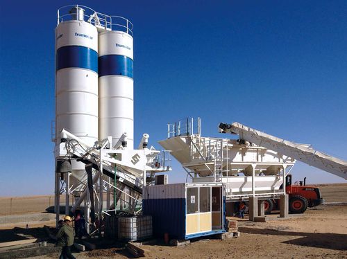 Stationary concrete batching plant - Frumecar - compact / automatic