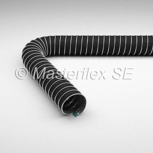 Chemical product hose - Master-Clip PTFE H-EL - Masterduct Brasil - for exhaust gas / PTFE-coated / for fume extraction