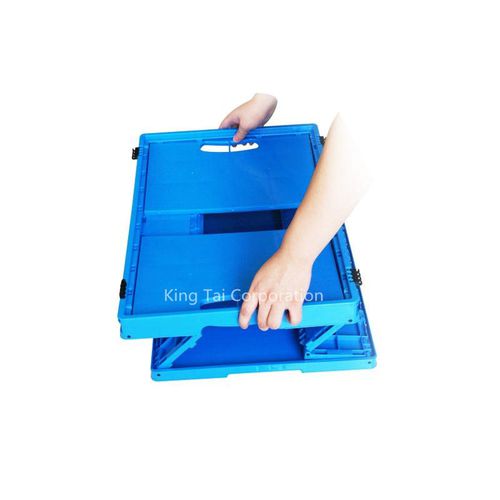 Polypropylene crate - KT-FC230 - Qingdao King Tai Plastic Industry Co.,Ltd - storage / with lid / foldable