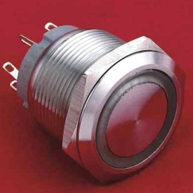 Sensitive push-button switch - GQ22-11WE - Coca Enterprise Co.,Ltd. - vandal-proof / LED-illuminated / ring