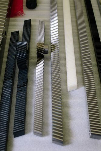 Straight-toothed rack and pinion - Molinati - helical-toothed / plastic / steel