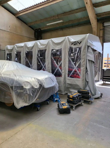 Closed circuit paint booth - ETRA-FLEX 2 - SELLERPRO COMPANY - for vehicles / for steel construction / activated carbon filter