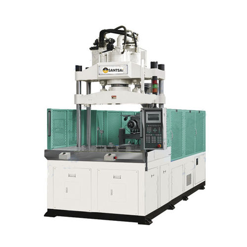 Vertical injection molding machine - DV series - SANTSAI MACHINERY - hydraulic / for silicone / rotating table