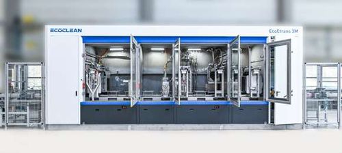 Water cleaning system - EcoCtrans - Ecoclean Group - spray / continuous / with dryer