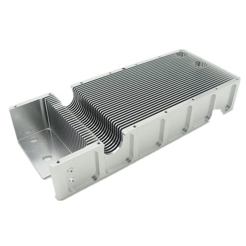 Aluminum heat sink - AL 6061 - Awind heat sink - CNC milled and tapped