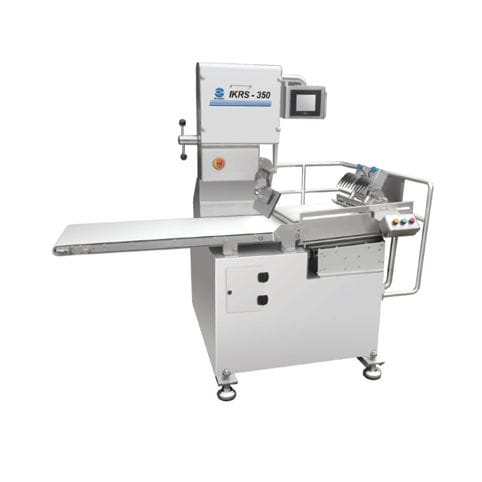 Pork slicing machine - IKRS - 350 - IRE-KOREA - for frozen products / automatic / floor-standing