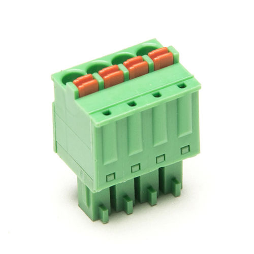 Plug-in terminal block - F73-H-3.81 - Dongguanshi Welink Electronic Technology Co.,Ltd - screwless / spring / lever-operated