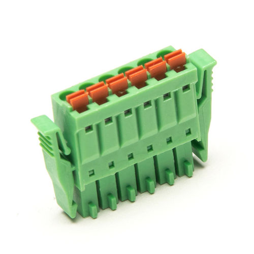 Plug-in terminal block - F73-L-3.5 - Dongguanshi Welink Electronic Technology Co.,Ltd - spring / lever-operated / plastic
