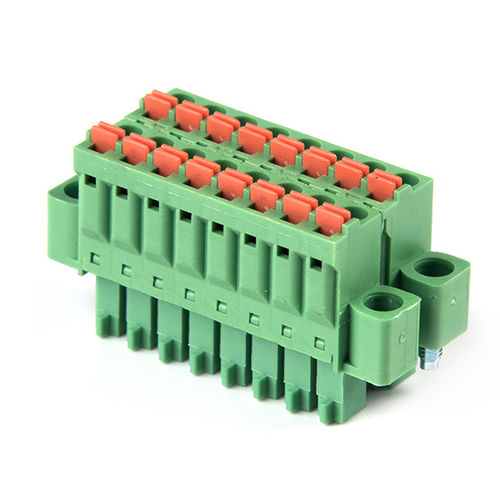 Plug-in terminal block - F73-V-3.81 - Dongguanshi Welink Electronic Technology Co.,Ltd - screwless / spring / dual-stage