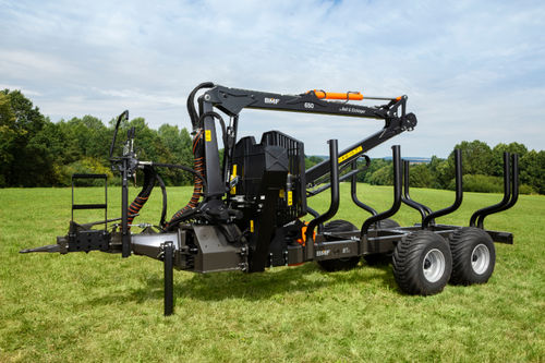 Firewood trailer - BMF 8T2 - BMF - tandem / towed / forestry