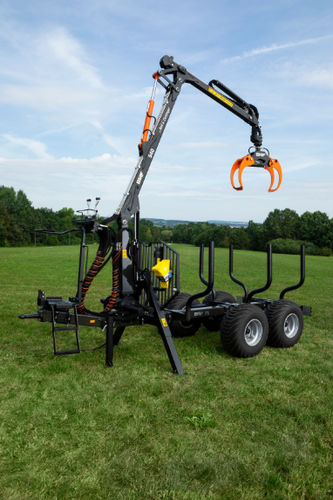 Trailer-mounted crane - BMF 540 - BMF - boom / forestry / lifting