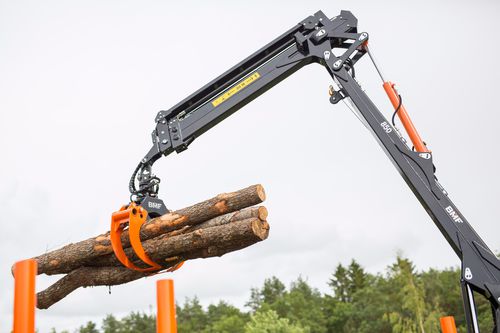 Trailer-mounted crane - BMF 850 - BMF - boom / forestry / lifting